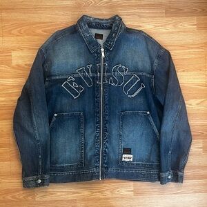 Evisu Men's Dark Blue Denim Jacket